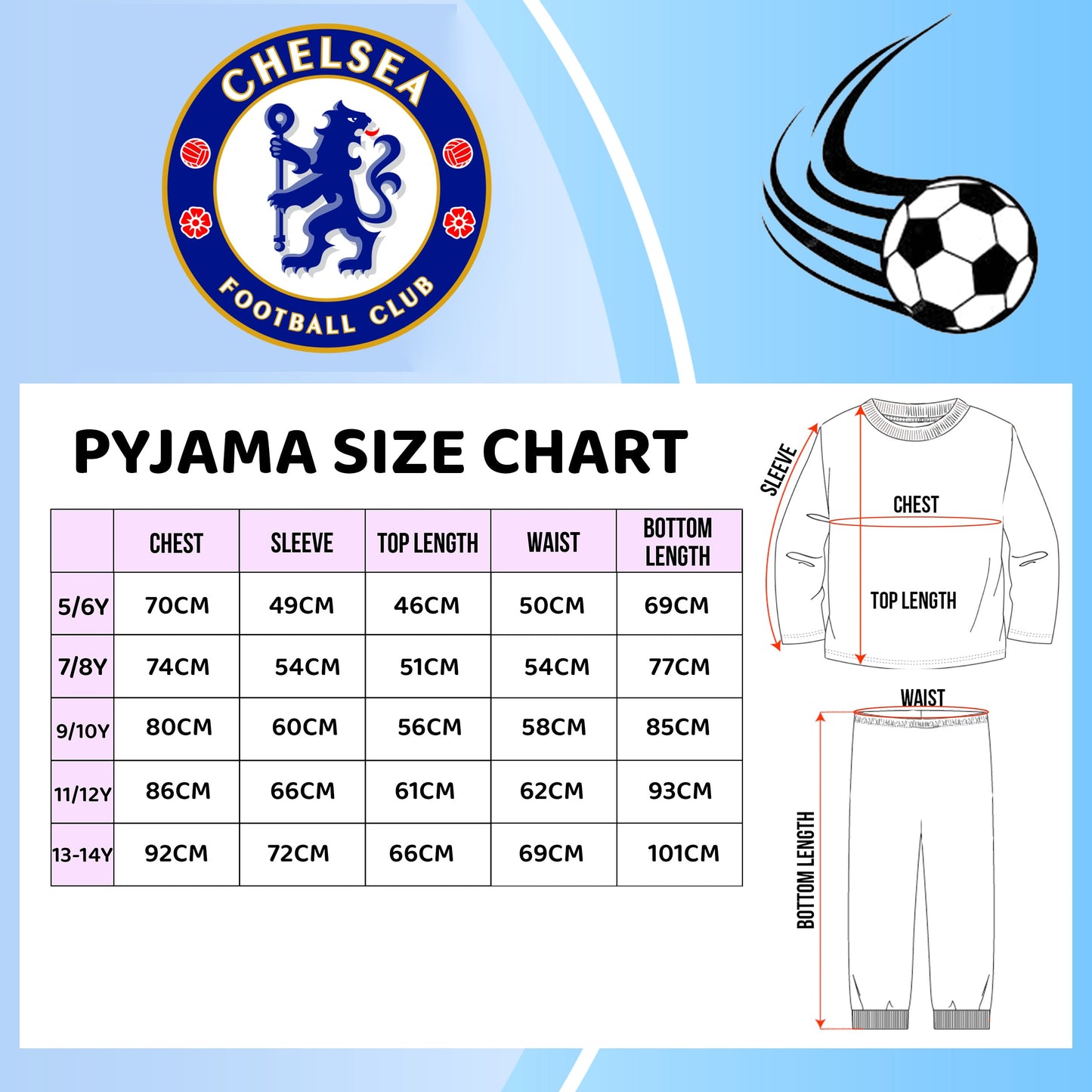 Chelsea Personalised Pajamas