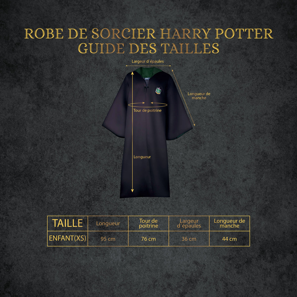 Tenue complète enfant Harry Potter - Serpentard