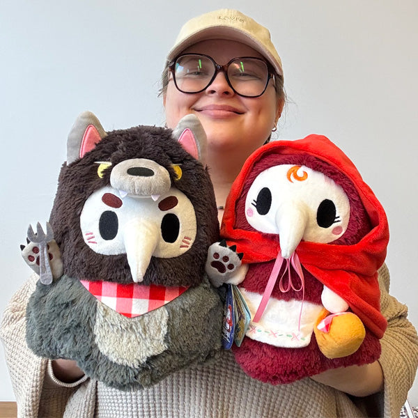 Mini Squishable Little Red Riding Hood & Wolf Plague Set