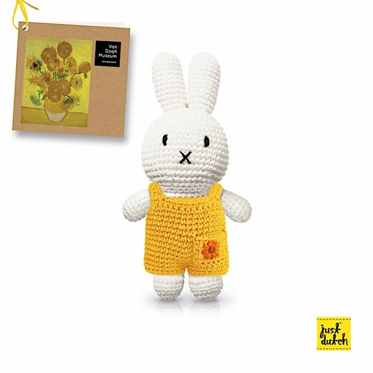 Peluche en Crochet Lapin Miffy - Salopette Classique - Tournesol