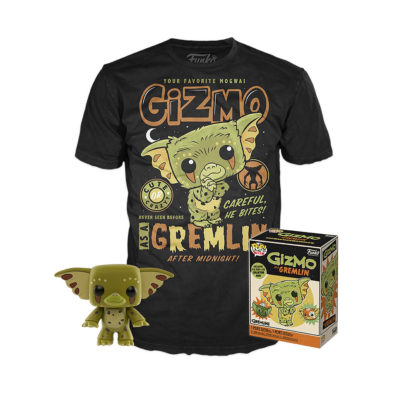 gremlins funko pop tee set figurine et t shirt gizmo