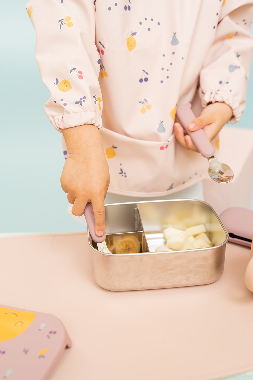 Zoe the Koala Cutlery with Silicone Case Mustard