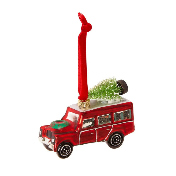 Rode kerstbal van 4x4 cm