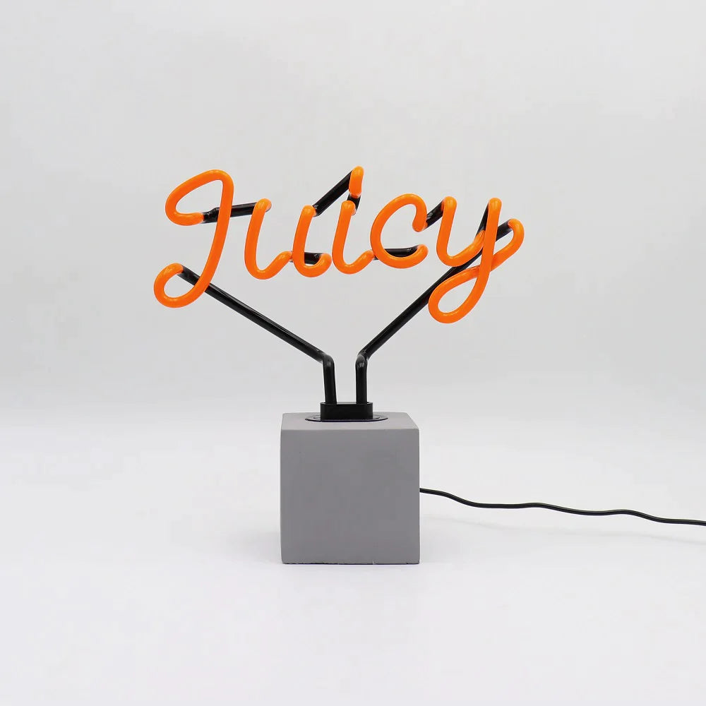 Sappige oranje neonlamp