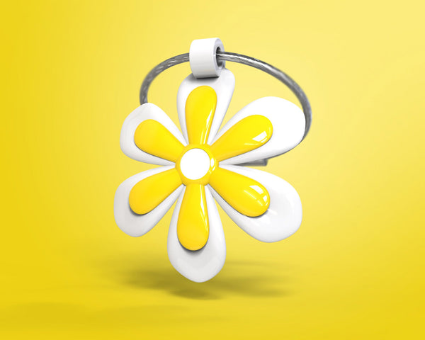 Sleutelhanger met gele bloem