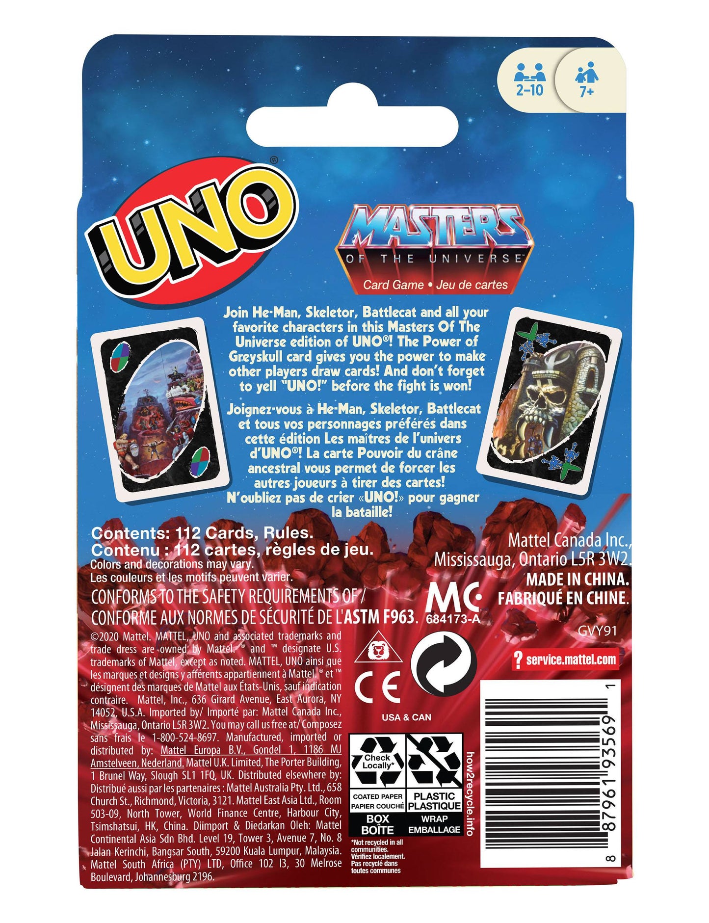 UNO-kaartspel - Meesters van het Universum