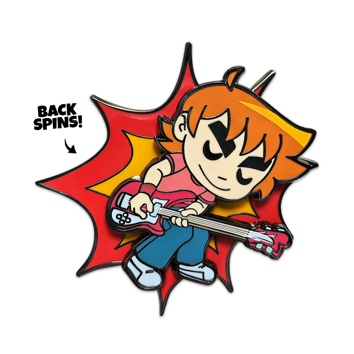 Scott Playing Guitar Pin