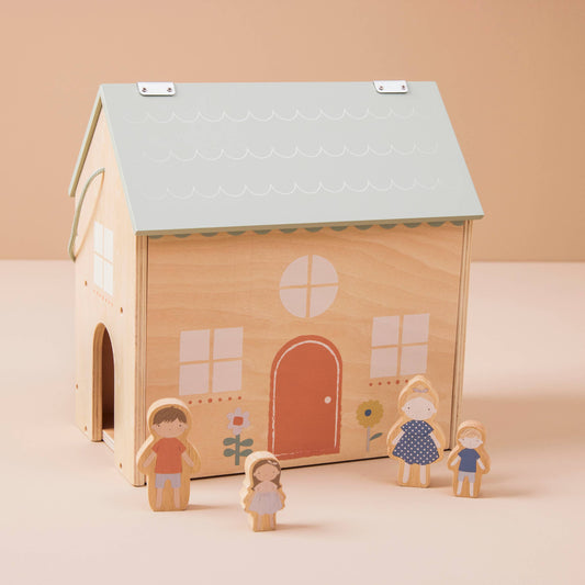 Article Enfant Maison de Poupées avec Figurines Familiales (FSC) en Bois Just Bee Kids
