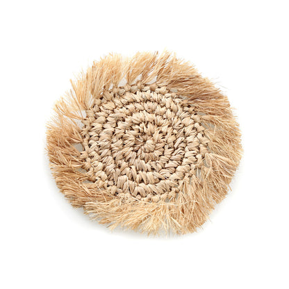 Dessous de verre Fringe en raphia – Naturel