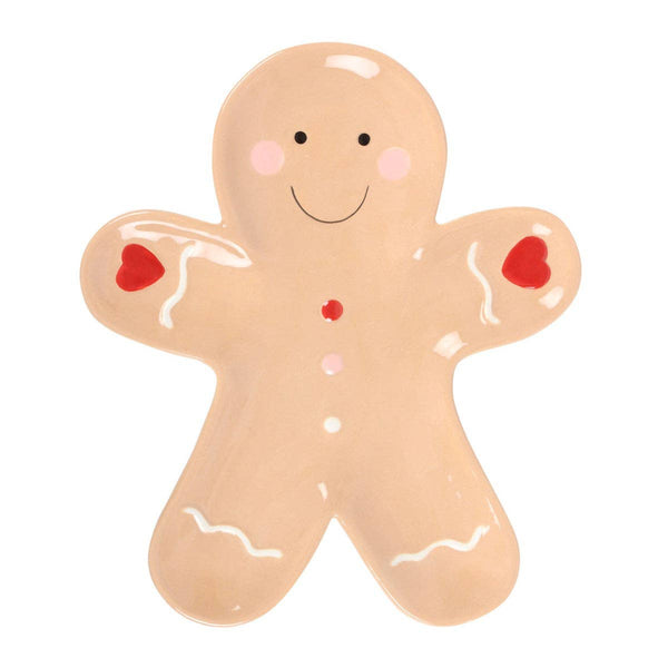 Assiette de service en céramique Gingerbread Man
