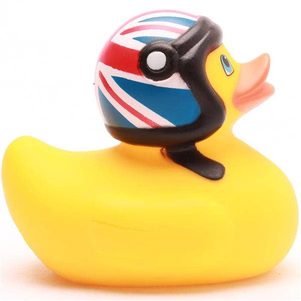 Canard avec Casque de moto