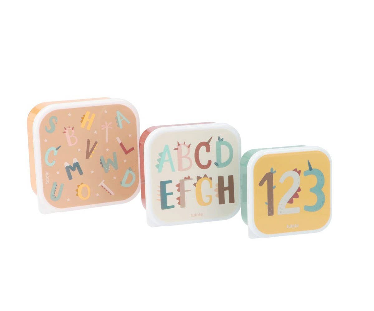 3 Boîtes à Déjeuner Lettres de l'Alphabet Rigolotes