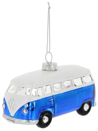 VW T1 Bus Christmas Decoration Blue &amp; White