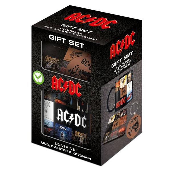 AC/DC Cadeauset - Klassieke Albums: Mok, Onderzetter & Sleutelhanger