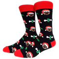 Weihnachtssocken mit Mopsmotiv