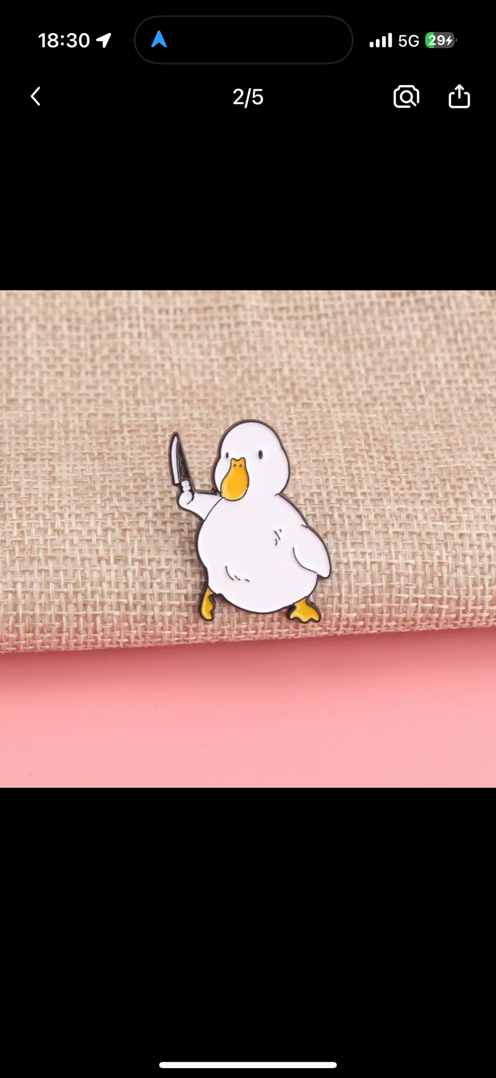 White Duck Knife Pin