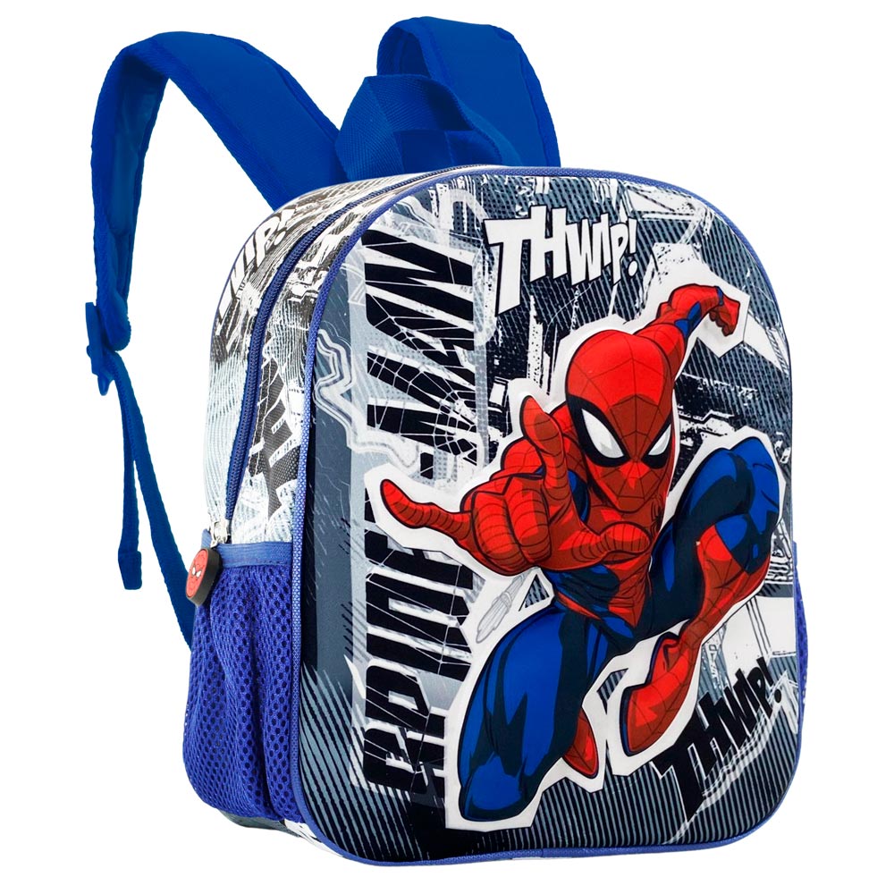 Sac à Dos 3D Petit Marvel Spider-Man « Jumping » – Gris