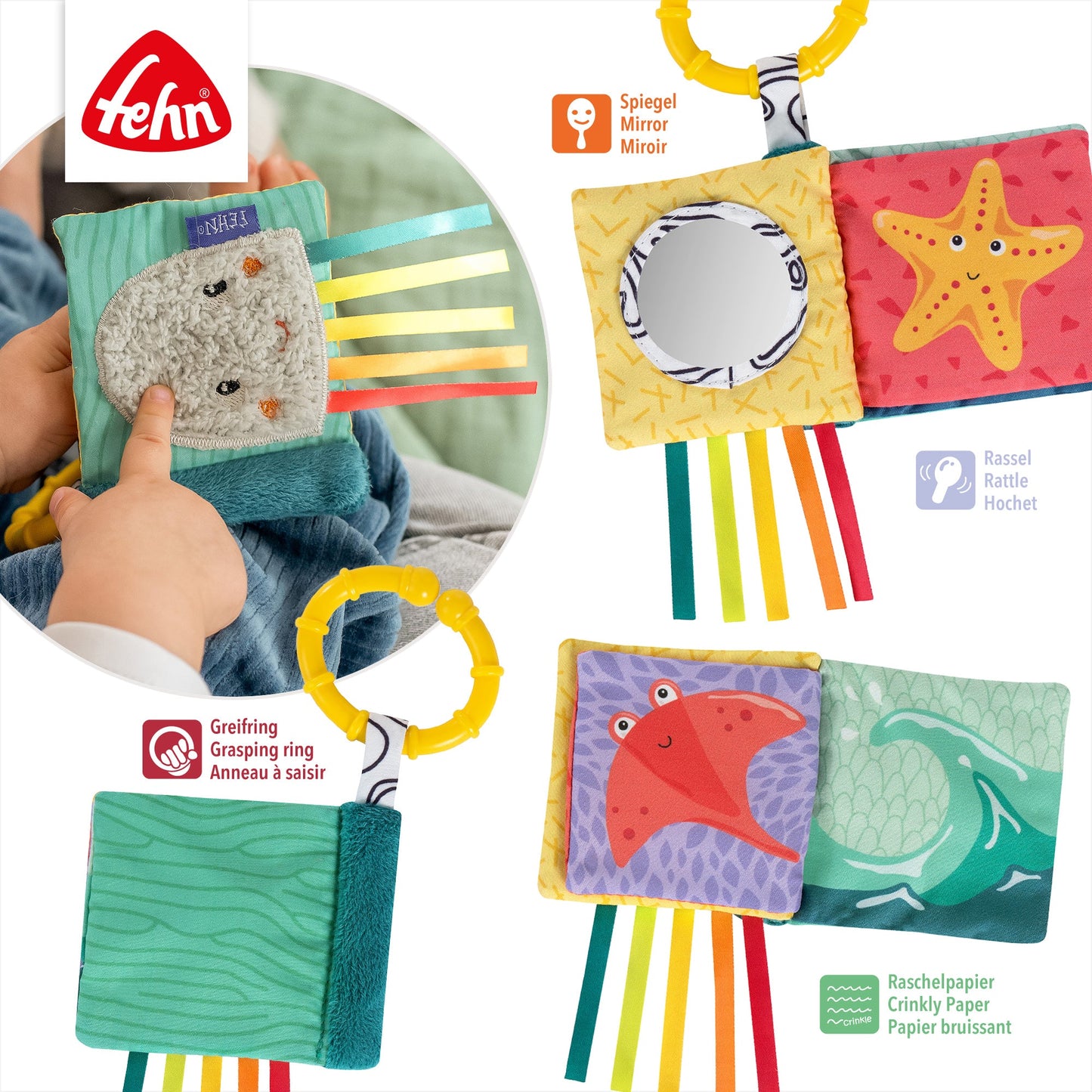 Mini Crinkly Cloth Book Octopus