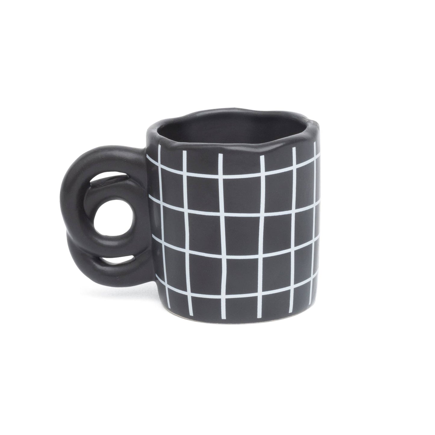 Mug Noir Fait Main Peint à la Main Helio Ferretti Vue 1