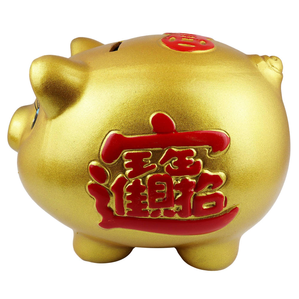 Tirelire Cochon Chanceux Doré