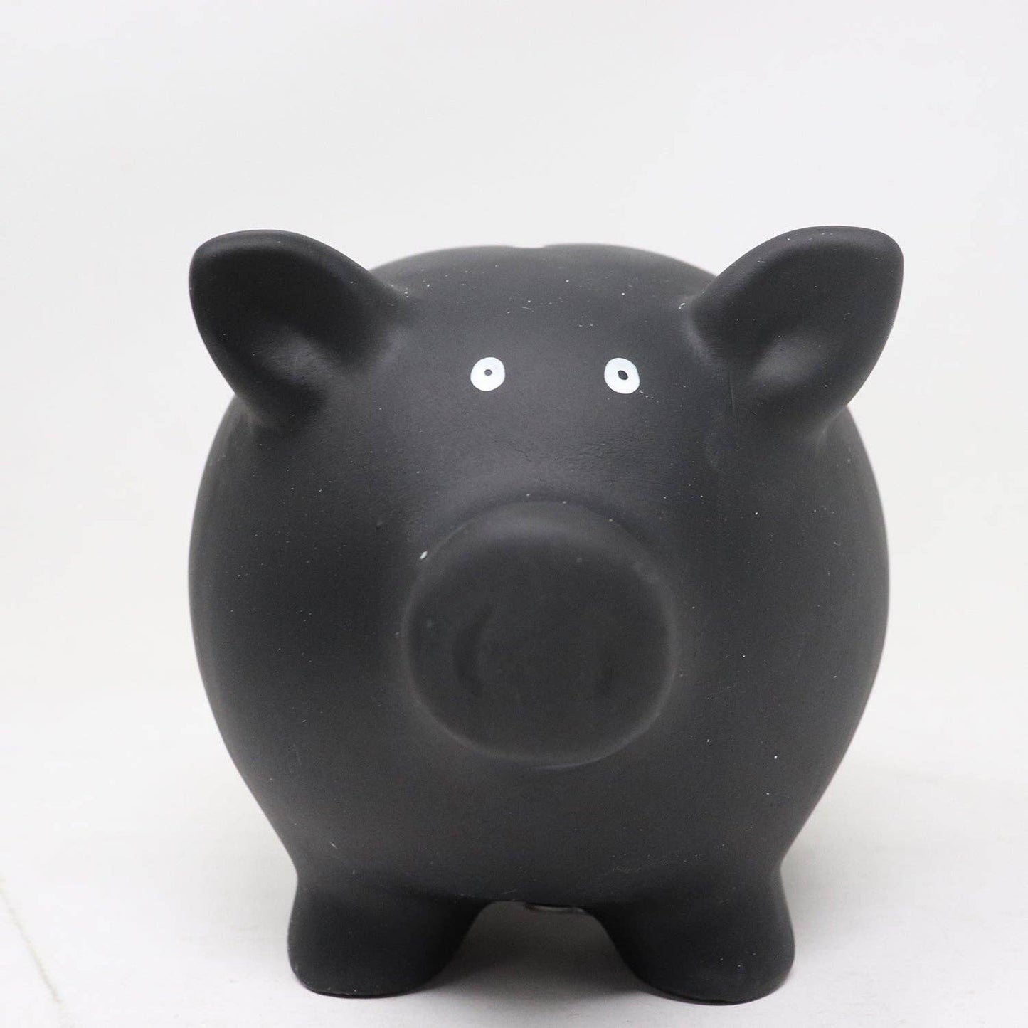 'Blackboard' piggy bank with chalk for writing