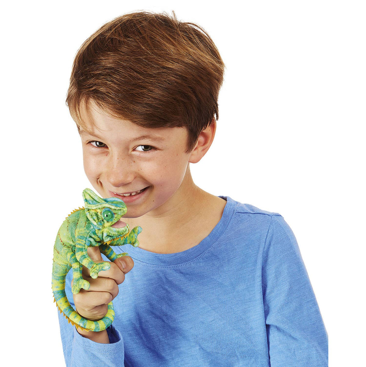 Kameleon vingerpoppetje