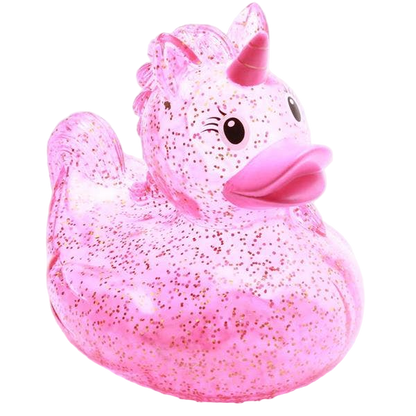 XL Roze Glitterende Eenhoorn Eend