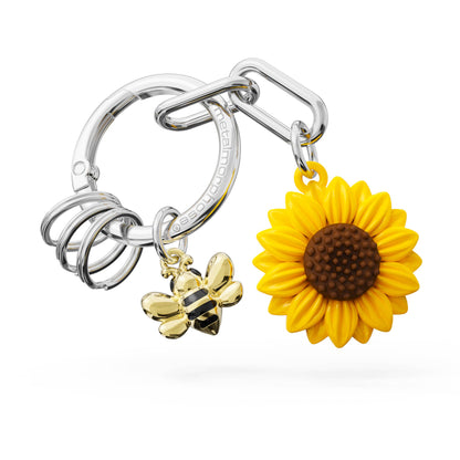 Porte-clés charms Tournesol et Abeille