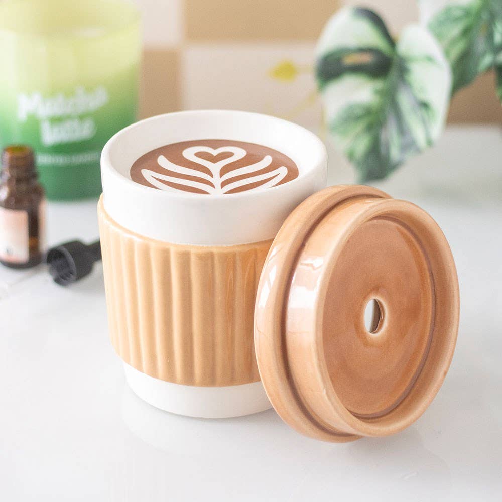 Brûleur d'Huile en Forme de Tasse à Café