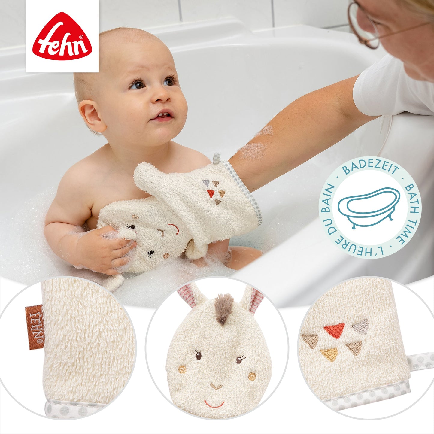 Waschhandschuh Lama