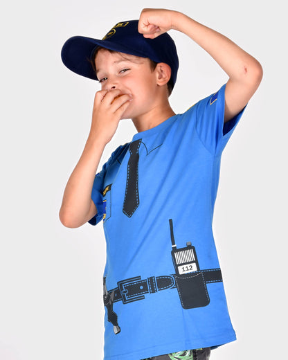 T-shirt Police en coton biologique 98-104 cl 2-4 ans