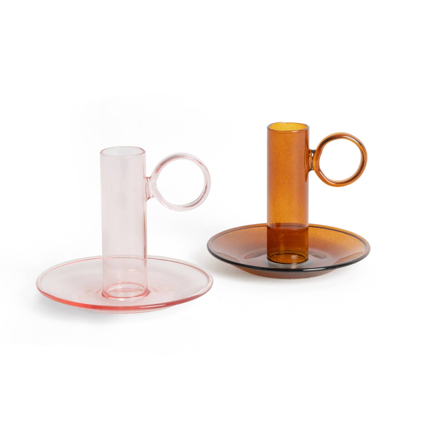 Bougeoir Rose en Cristal S2 Helio Ferretti Helio Ferretti Vue 3