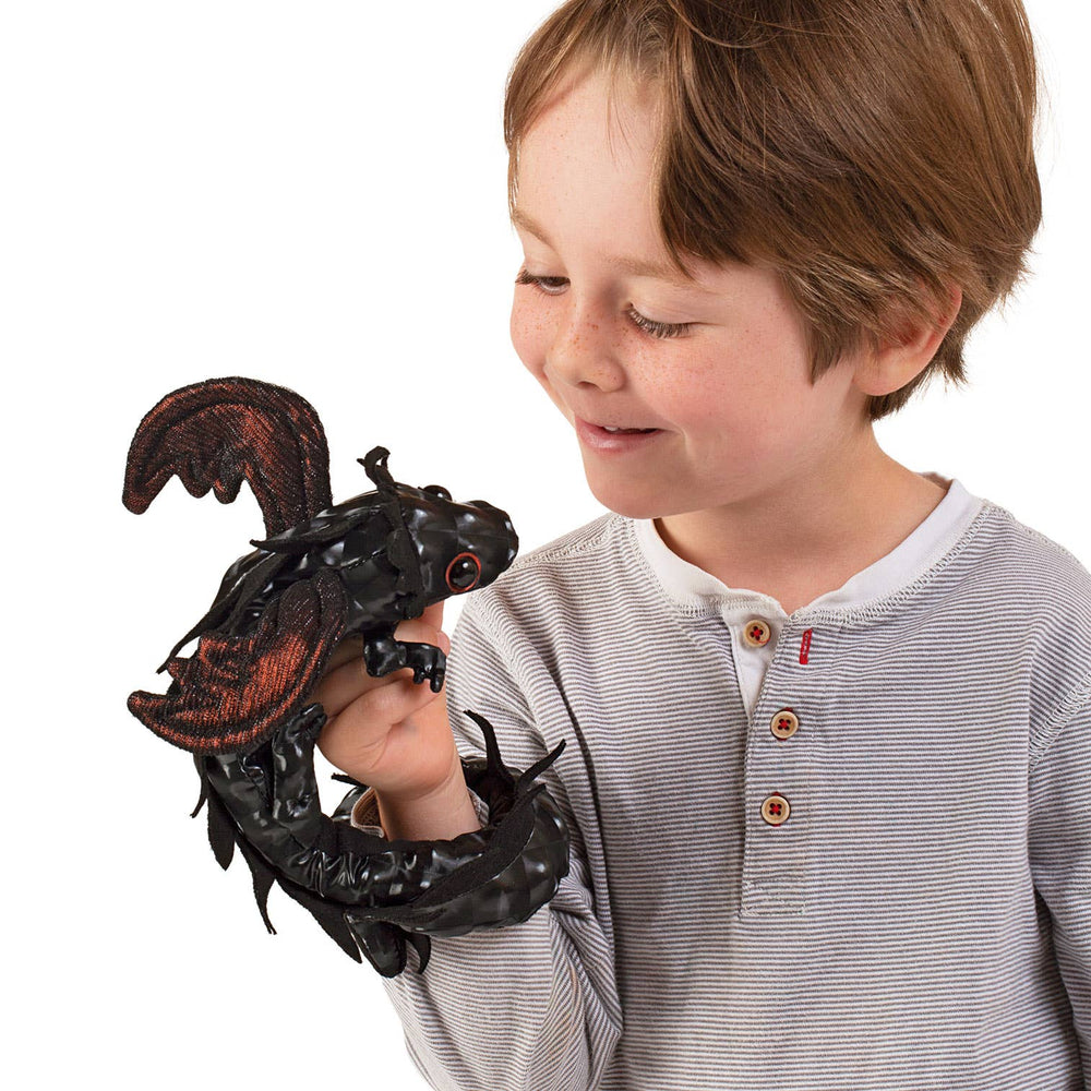 Black Dragon Finger Puppet Bracelet