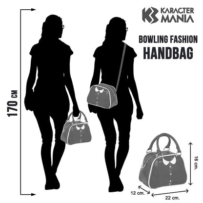 Sac à Main Bowling Fashion Wednesday « Varsity Casual » – Noir