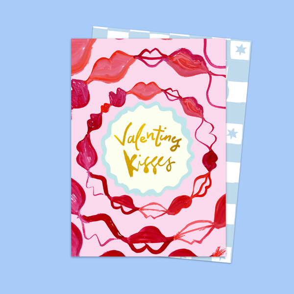 Carte de bisous de la Saint-Valentin