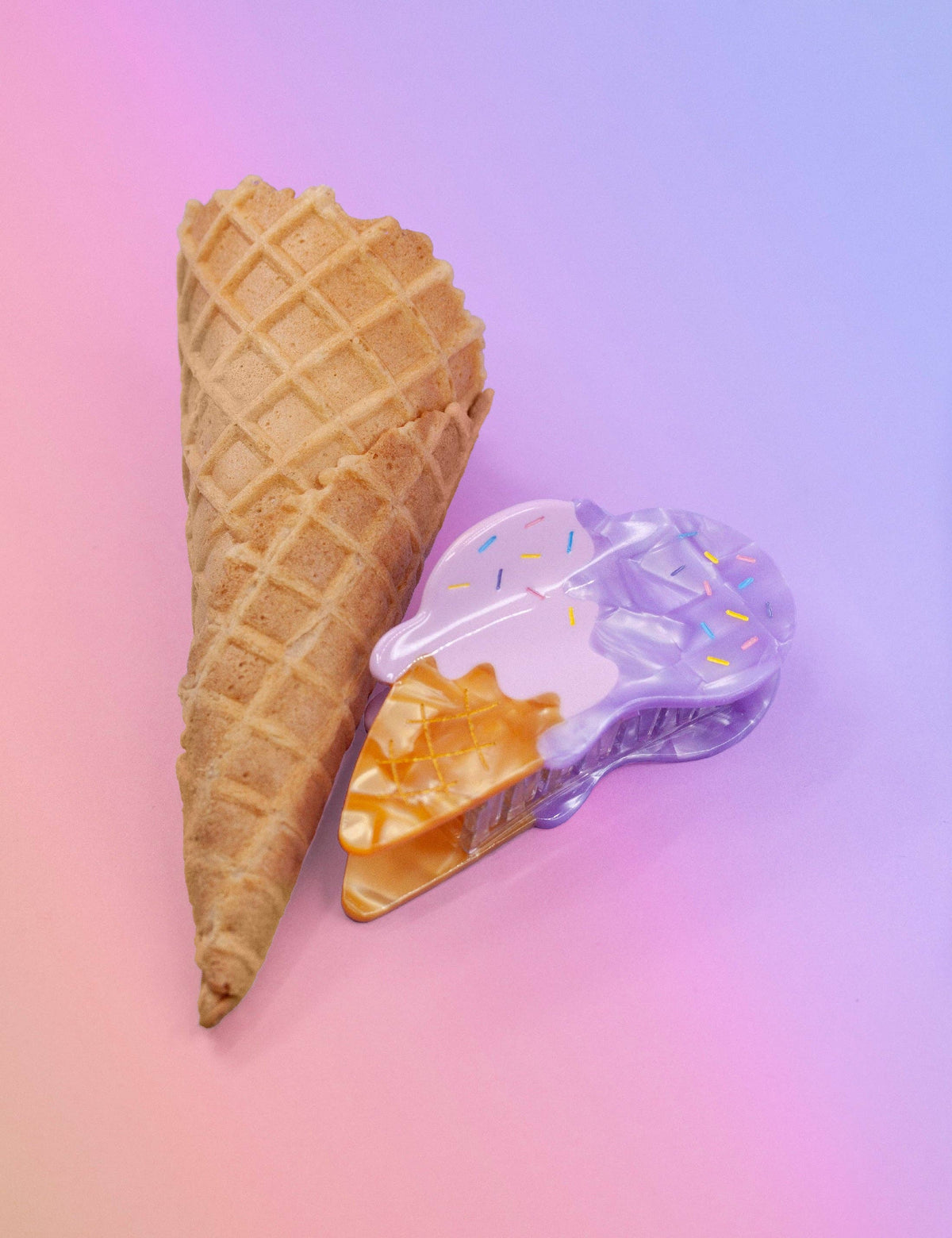 Pince à Cheveux Cornet de Glace "Rêve de glace"