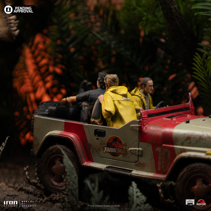 Statue T-Rex Chase - Jurassic Park - Demi Art Scale 1/20