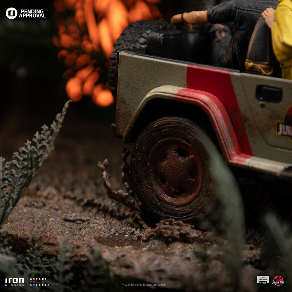 Statue T-Rex Chase - Jurassic Park - Demi Art Scale 1/20