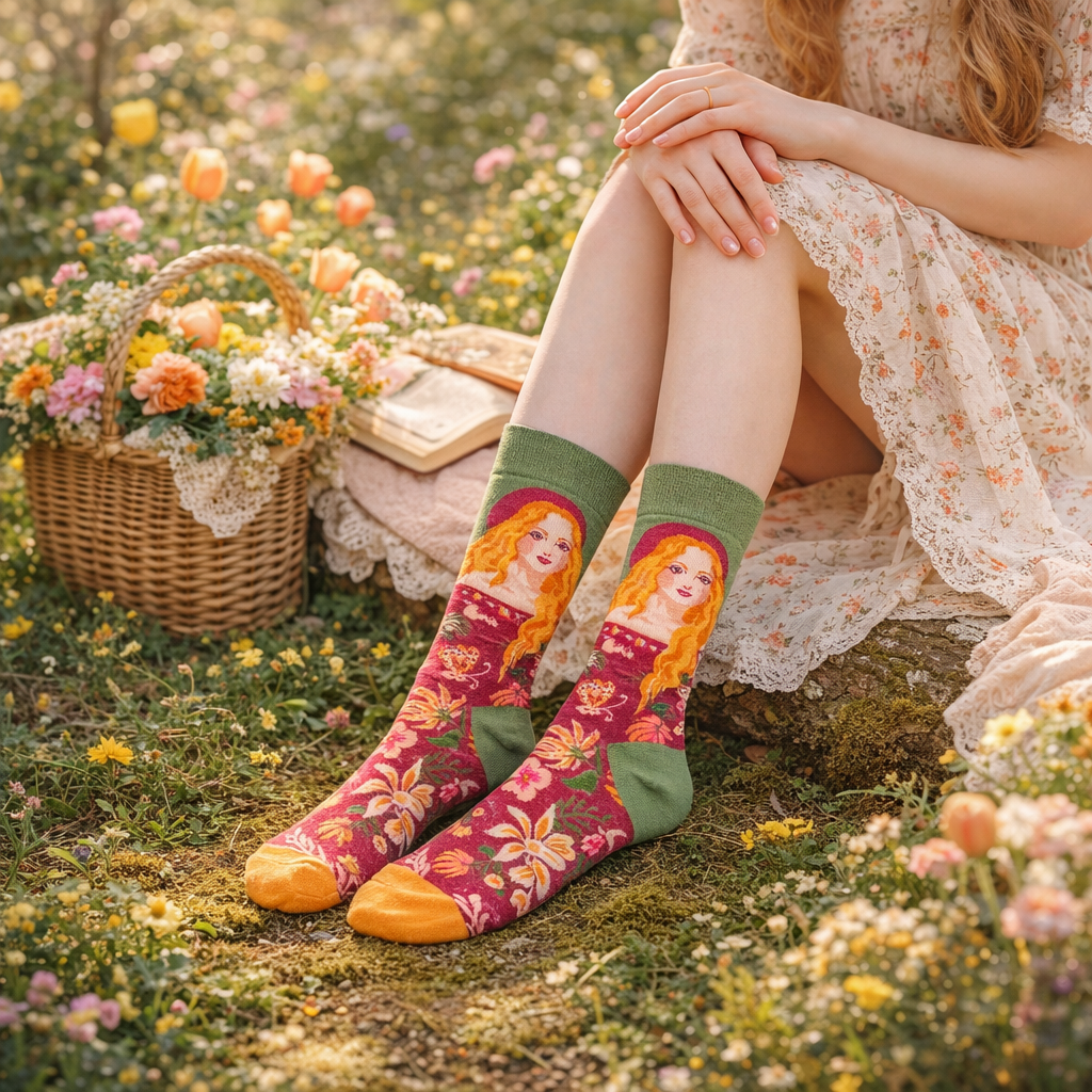 Muse bloemensokken
