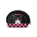 Porte-Monnaie Ovale Casual Hello Kitty « Kuromi Échiquier »