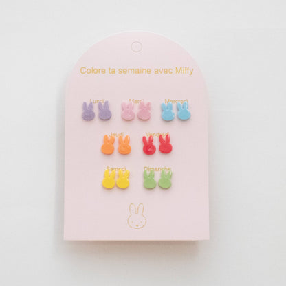 Boucles d'oreilles Miffy - 7 paires