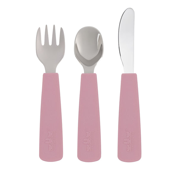 Kinderbestekset in de kleur Dusty Rose 
