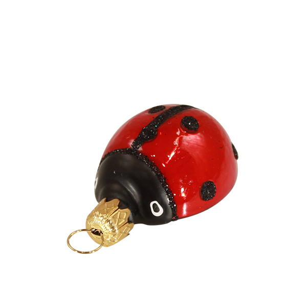 Kerstbal met lieveheersbeestje XS