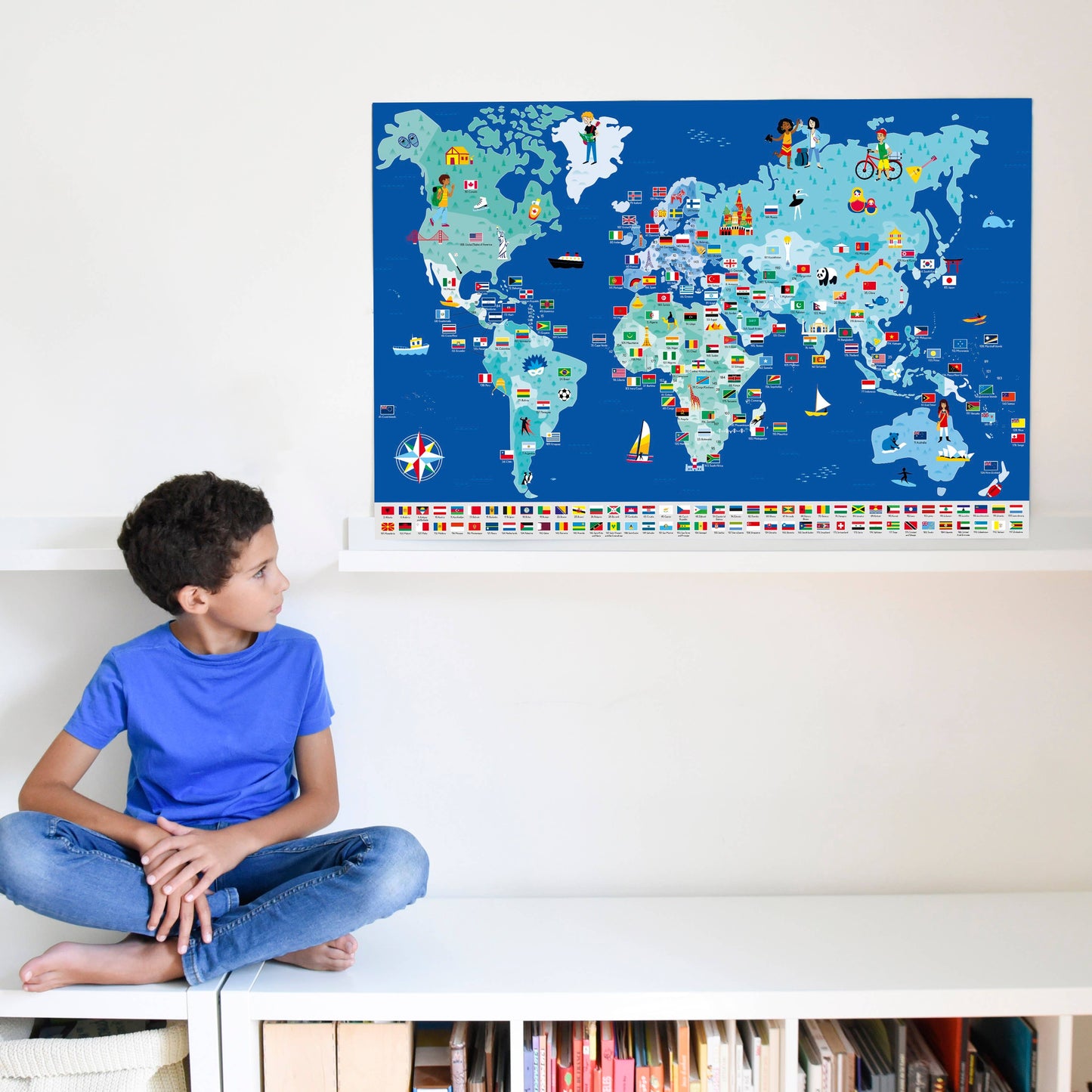 Flags - Sticker poster - Montessori-inspired Discovery
