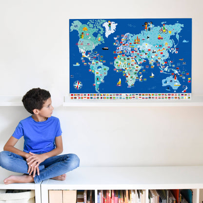 Flags - Sticker poster - Montessori-inspired Discovery
