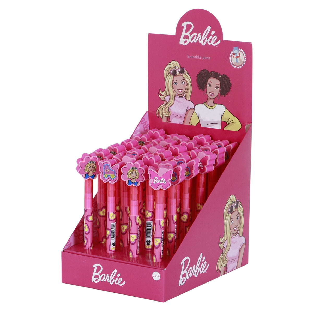 Stylo gel effaçable Barbie « Mix » — visuel de l’assortiment, article vendu à l’unité