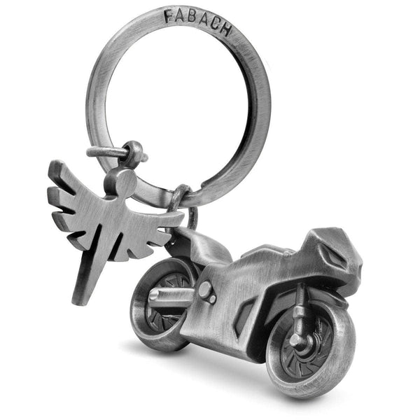 Motorfiets sleutelhanger met beschermengel