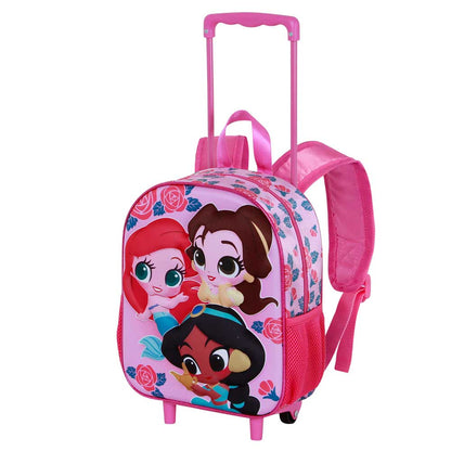 Sac à Dos 3D à Roulettes Petit Disney Princesses « Flowers »