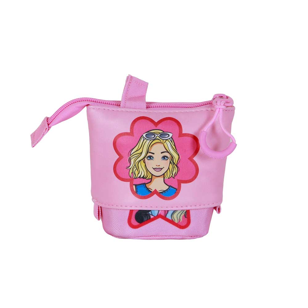 Trousse Portatout Mignonne + 2 Stylos Gel Effaçables Barbie « Flower »
