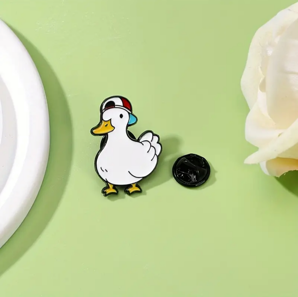 White Duck Cap Pin
